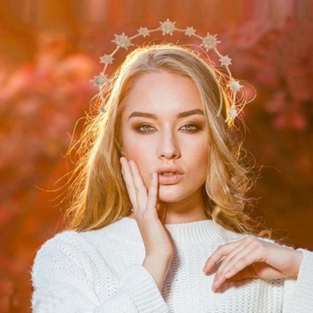 Celestial Halo Crown | Moon & Stars Headband